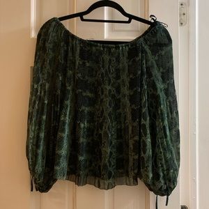 Wilfred off the shoulder green top